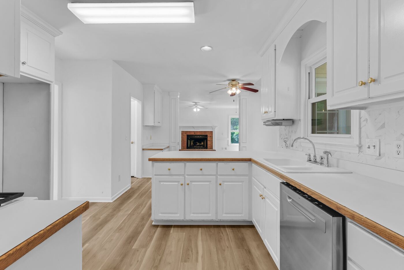 Kitchen open to family room